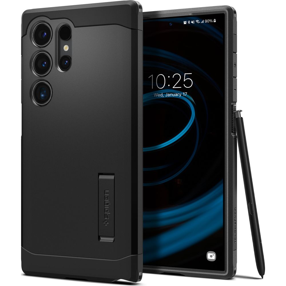 Etui od marki Spigen z serii Tough Armor do Galaxy S24 Ultra, czarne